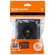 Розетка телевизионная простая (0-2400МГц, «мама») графит «Лама» TDM