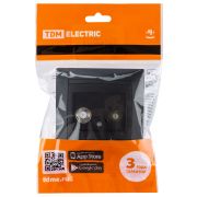 Розетка TV («мама») + SAT (F-разъем) 0-2400МГц графит «Лама» TDM