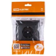 Розетка 2П+З 16А 250В графит «Лама» TDM