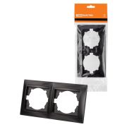 Рамка 2-х постовая горизонтальная графит «Лама» TDM