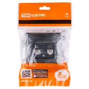 Розетка телефонная RJ11 + компьютерная RJ45 старинное серебро «Лама» TDM