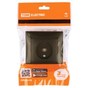 Розетка телевизионная простая (0-2400МГц, «мама») бронза «Лама» TDM