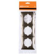 Рамка 3-х постовая горизонтальная бронза «Лама» TDM