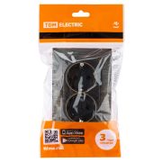 Розетка двойная 2П+З 16А 250В с защ. шт. старинная бронза «Лама» TDM