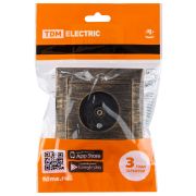 Розетка телевизионная простая (0-2400МГц, «мама») старинная бронза «Лама» TDM