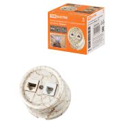 Розетка телефонная RJ11 + компьютерная RJ45 мраморная «Болонь» TDM