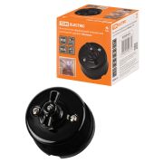 Выключатель фарфоровый поворотный проходной с ручкой (бантик) 10А черный «Болонь» TDM