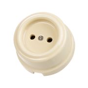 Розетка фарфоровая 2П 10А 250В сл. кость «Болонь» TDM