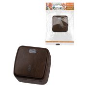 Переключатель на 2 направления 1-кл. открытой установки с подсветкой IP20 10А, венге «Дача» Народная