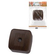 Розетка TВ простая (0-2400 Гц, «мама») открытой установки, IP20 венге «Дача» Народная