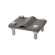 Зажим соединительный 4-х болтовой штырь-полоса, штырь Ø16 - полоса 40х4 мм, термодиффузия (упак. 1 шт.) TDM