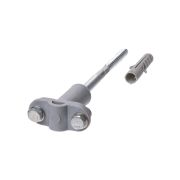 Держатель фасадный сборный для прута Ø6-10 мм длина 100 мм, дюбель, полимерный зажим (упак. 1 шт.) TDM