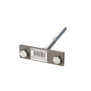 Держатель фасадный для полосы шириной 25-50 мм длина 120 мм с дюбелем, стальной зажим (упак. 1 шт.) TDM