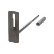 Держатель фасадный для прута Ø8-10 мм длина 200 мм с дюбелем, стальной крюк (упак. 1 шт.) TDM