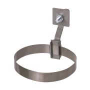 Держатель хомут Ø10-250 мм нержавеющая сталь, с выносом для прута Ø6-10 мм, стальной зажим (упак. 1 шт.) TDM