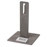 Держатель для плоской кровли для прута Ø6-10 мм, стальной крюк, основание 100х100 мм, высота 150 мм, гор. цинк. (упак. 1 шт.) TDM