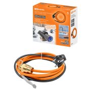 Нагревательный саморегулирующийся кабель «Стоплёд» НСК6-В с вилкой, в трубу (6м/60Вт) TDM