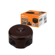 Коробка распаячная фарфоровая D7,8х4,5см «ЭКО» бук TDM