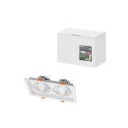 Светильник встраиваемый карданный «Фокус-1» LED CSL-01-2x11-NW 22 Вт, 35°, 4000 К, 80 Ra, IP20, TDM