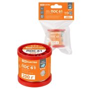 Припой ПОС 61, проволока, ГОСТ 21931-76, Ø2 мм, 200 г, катушка, инд. упак., «Алмаз» TDM