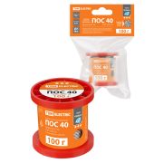 Припой ПОС 40, проволока, ГОСТ 21931-76, Ø1 мм, 100 г, катушка, инд. упак., «Алмаз» TDM