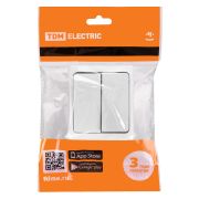 Выключатель 2-кл. открытой установки IP54 10А белый «Вуокса» TDM