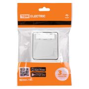 Кнопка звонковая с полем для надписи IP54 6A белая «Вуокса» TDM