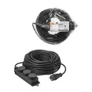 Удлинитель-шнур силовой каучук, КГ, IP44, 3 гнезда с/з, 4000 Вт, 30 м Народный У1-33264