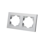 Рамка 2-х постовая серебр. металлик «Сенеж» TDM