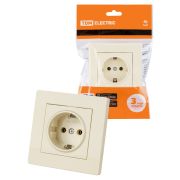 Розетка 2П+З 16А 250В сл. кость «Сенеж» TDM