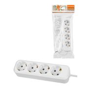 Удлинитель 4 гнезда, 1,5 метра, с/з, 16 А, 3680 Вт, белый, НАРОДНЫЙ У1-43053 (Ун1 430-0001)