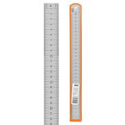 Линейка измерительная металлическая 30 см, нержавеющая сталь, двухсторонняя шкала, «Рубин» TDM