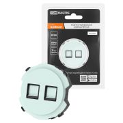 Розетка компьютерная двойная RJ45 фисташковая, «Байкал» TDM