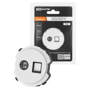 Розетка телефонная RJ11 + TV розетка оконечная белая, «Байкал» TDM