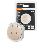 Выключатель 3-кл. 16А 250В шампань, «Байкал» TDM