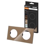 Рамка двойная бронза, стекло, «Байкал» TDM