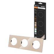 Рамка тройная шампань, стекло, «Байкал» TDM