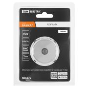 Розетка TV проходная платина, «Байкал» TDM