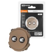 Розетка TV/SAT проходная бронза, «Байкал» TDM