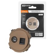 Розетка телефонная RJ11 + TV розетка оконечная бронза, «Байкал» TDM