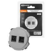 Розетка телефонная RJ11 + компьютерная RJ45 платина, «Байкал» TDM