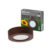 Светильник накладной светодиодный круг «Даунлайт» СПО (венге) 6 Вт 120*32 мм 4000К TDM