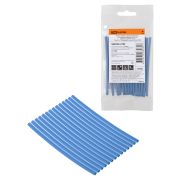 Набор трубок термоусаживаемых, не поддерживающих горение, клеевых, длиной 10 см ТТкНГ(3:1) «Моноцвет, синий 2,4/0,8 TDM»