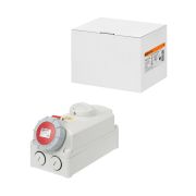 Розетка настенная, с выключателем и блокировкой IP67 16А 3Р+РЕ 380В TDM