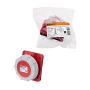 Розетка скрытой установки угловая IP67 125А 3Р+РЕ 380В TDM