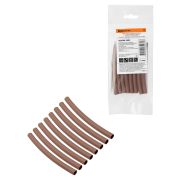 Набор трубок термоусаживаемых, не поддерживающих горение, клеевых, длиной 10 см ТТкНГ(3:1) «Моноцвет, коричневый 6,4/2,0 TDM»