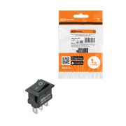 Выключатель клавишный KCD11-102 250В AC/DC, 1P, 3А, (3с), ON-ON, черный, Micro TDM