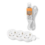 Удлинитель бытовой «Люкс» 3 гнезда, 3 м, с/з, с з/ш, ПВС 3х1,5 мм2, 16 А, 250 В, 3700 Вт TDM У1-23171
