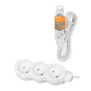 Удлинитель бытовой «Люкс» 3 гнезда, 7 м, б/з, с з/ш, ПВС 2х1,0 мм2, 10 А, 250 В, 2400 Вт TDM У-32015