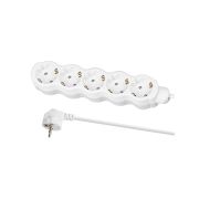 Удлинитель бытовой «Люкс» 5 гнезд, 2 м, с/з, с з/ш, ПВС 3х0,75 мм2, 10 А, 250 В, 2400 Вт TDM У1-52051